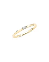 Lana Jewelry 14K Yellow Gold Diamond Baguette Solitaire Ring