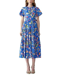 Carolina Herrera Printed Tiered Midi Dress