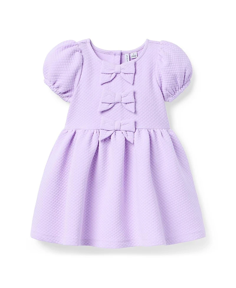 Janie and Jack Girls' Quilted Bow Dress - Little Kid, Big Kid