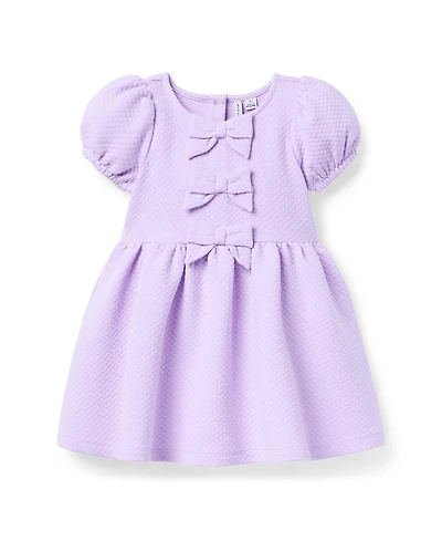 Janie and Jack Girls' Quilted Bow Dress - Little Kid, Big Kid