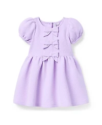 Janie and Jack Girls' Quilted Bow Dress - Little Kid, Big Kid