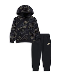 Nike Boys' Sportswear Glow With Me Lightweight Fleece Top & Pants Set - Little Kid