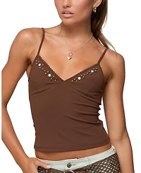 Edikted Holland Bead V Neck Tank Top