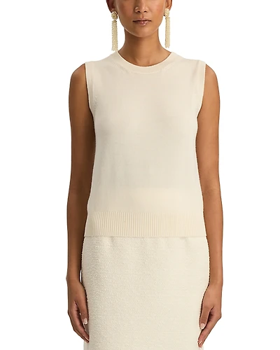 Oscar de la Renta Wool Knit Tank