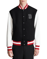 Balmain Mixed Media Varsity Jacket