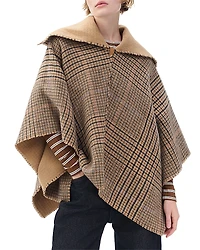 rag & bone Wendy Reversible Wool Blend Cowl Poncho