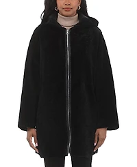 Gorski Reversible Textured Shearling Parka Coat