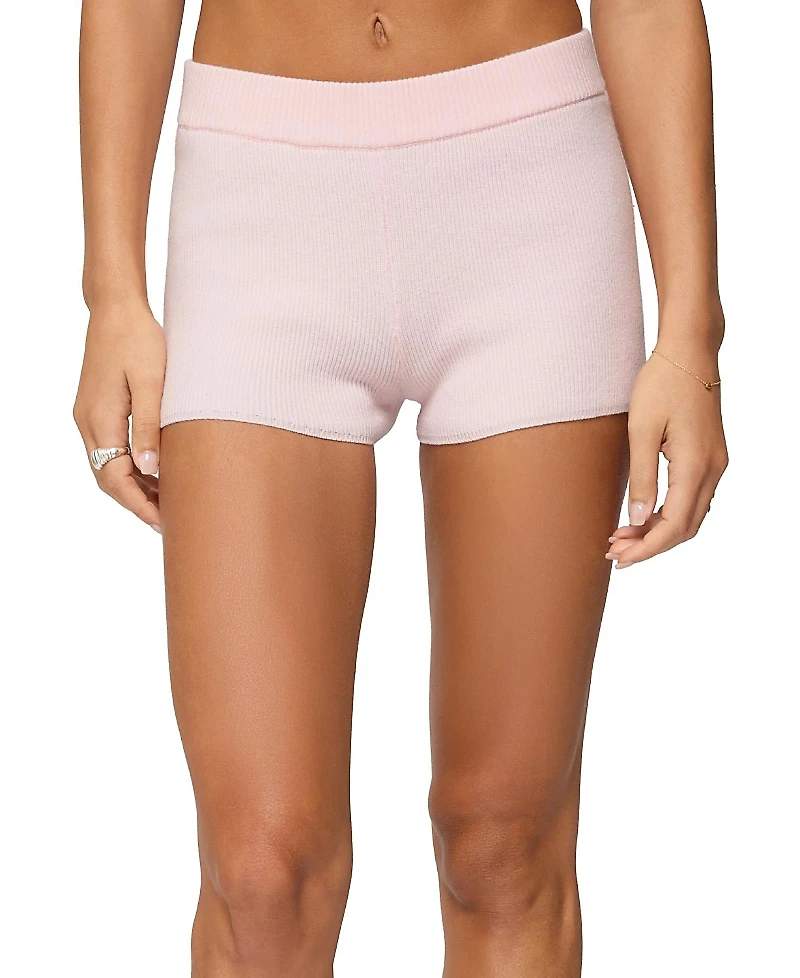 Edikted Lorie Ribbed Knit Shorts