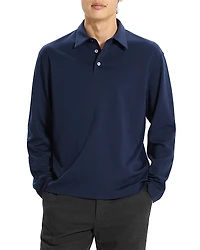Theory Relaxed Long Sleeve City Interlock Polo Shirt