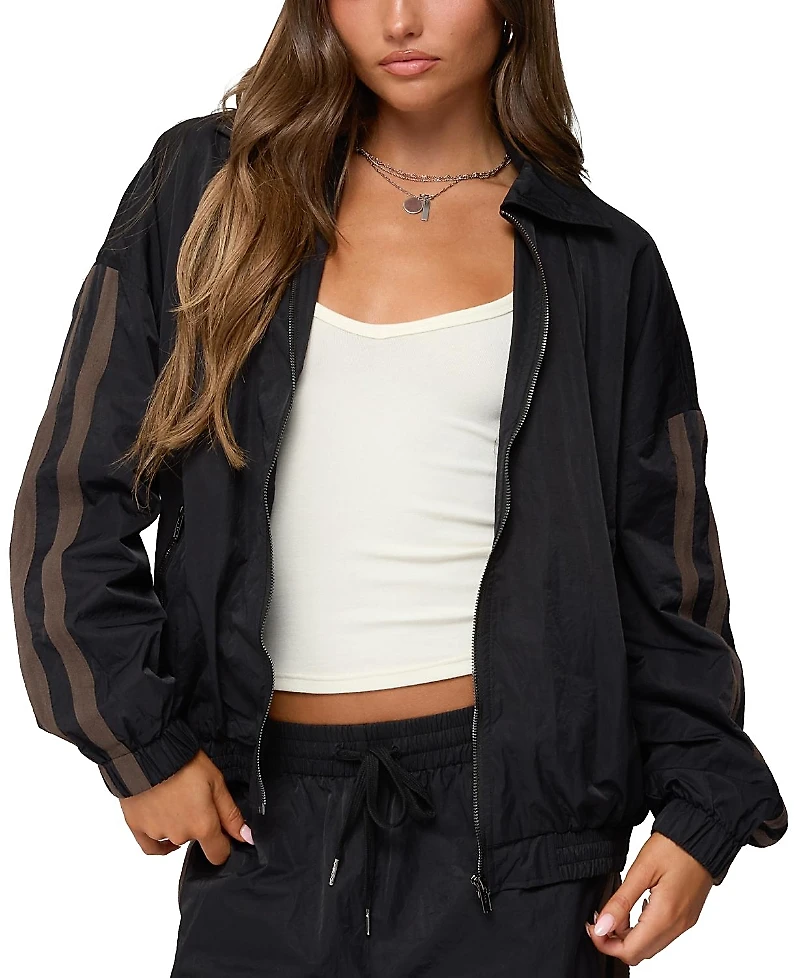 Edikted Kieran Stripey Nylon Track Jacket