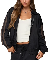 Edikted Kieran Stripey Nylon Track Jacket