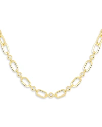 Ef Collection 14K Yellow Gold Ef Collection Diamond Bezel Open Link Collar Necklace, 16.5