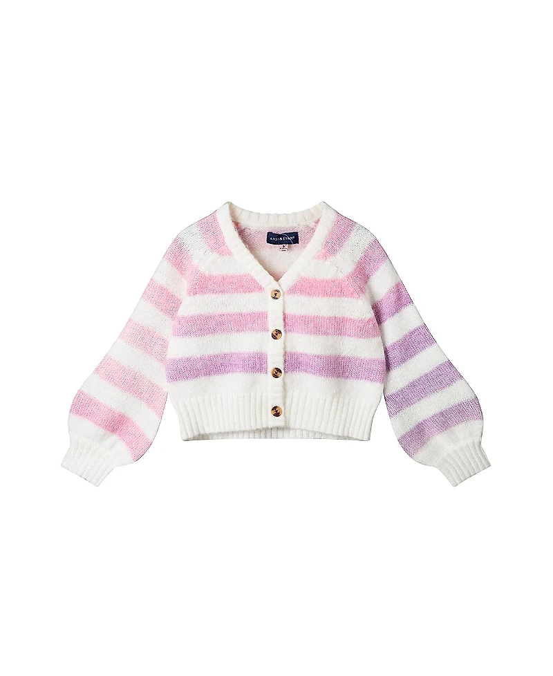 Andy & Evan Girls' Striped Cardigan - Little Kid
