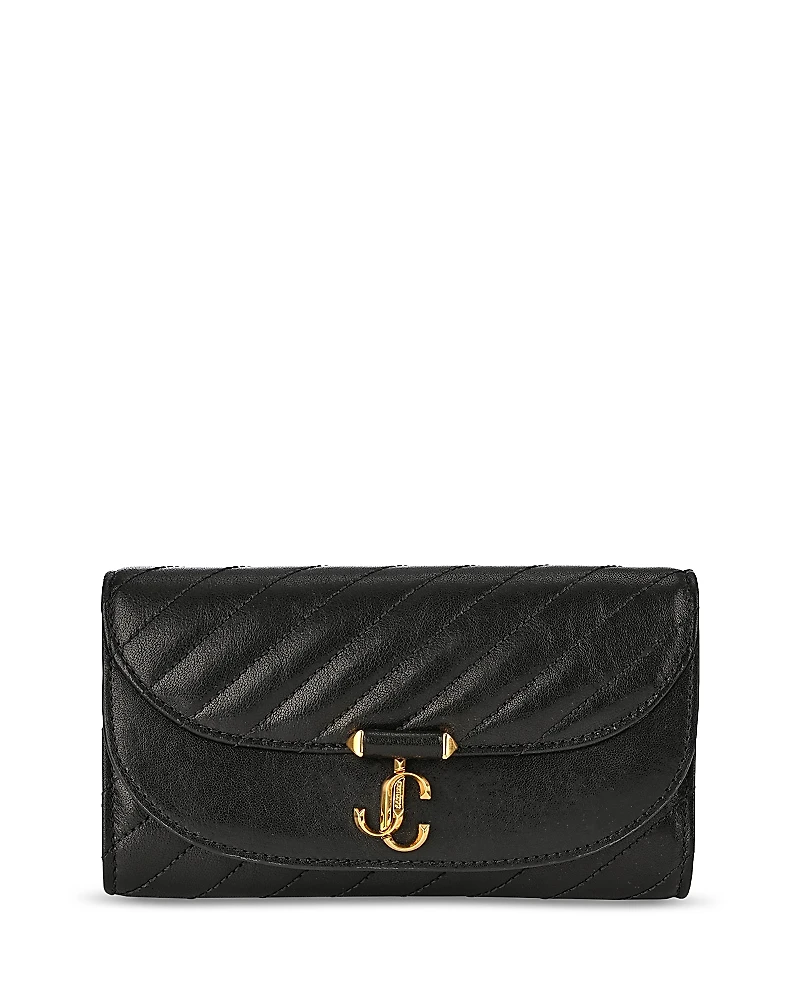 Jimmy Choo Avenue Curve Leather Wallet on Chain