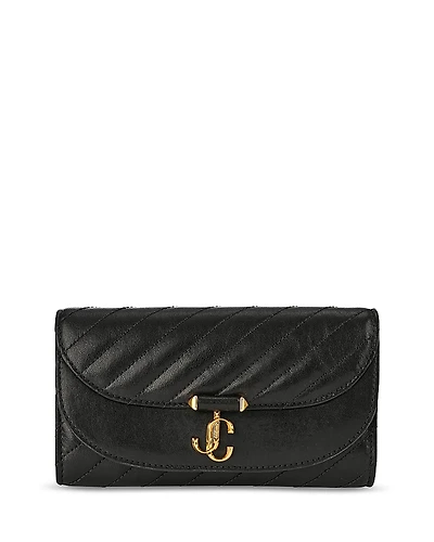 Jimmy Choo Avenue Curve Leather Wallet on Chain