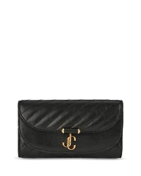 Jimmy Choo Avenue Curve Leather Wallet on Chain