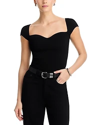 DL1961 Heart Knit Instasculpt Rib Top