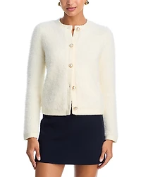 Aqua Brushed Pearl Button Cardigan - Exclusive