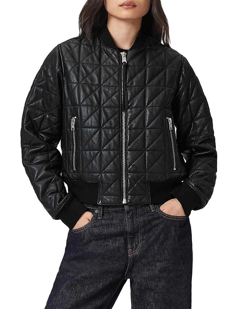 Allsaints Carly Quilt Bomber Jacket
