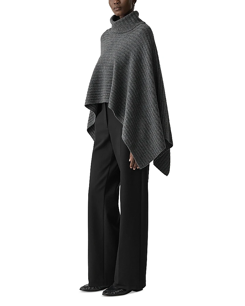 Theory Rib Knit Turtleneck Poncho