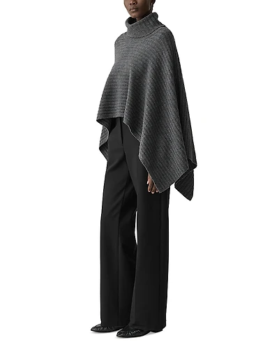 Theory Rib Knit Turtleneck Poncho