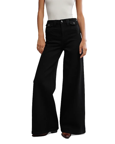 Free People Kellee High Rise Palazzo Jeans