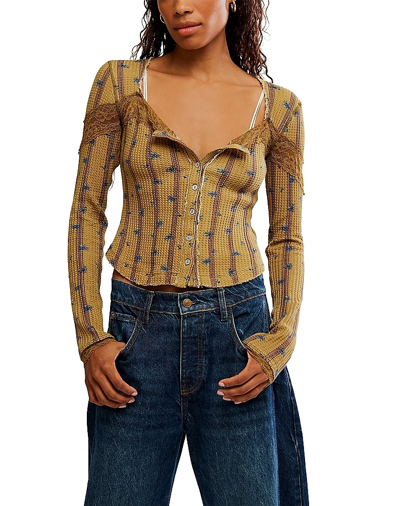 Free People Let's Party Cardi Top