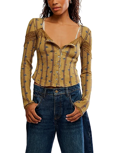 Free People Let's Party Cardi Top