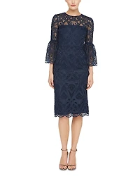 Theia Jen Flared Sleeve Sheath Dress