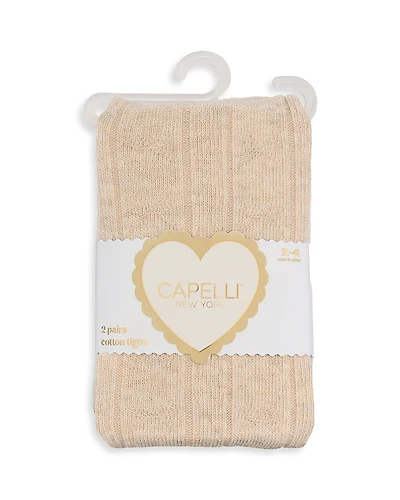 Capelli Girls' Footed Sweater Tights, 2 Pack