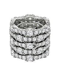 Vrai 5 Row Pave Ring