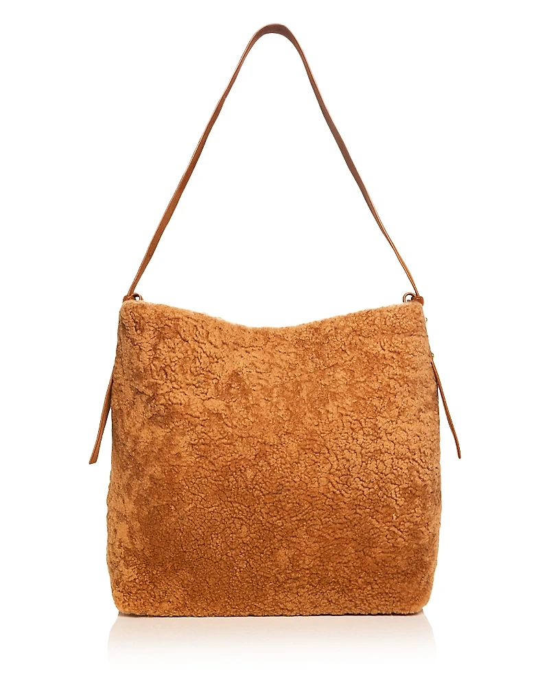 Aqua Shearling Top Handle Bag - Exclusive