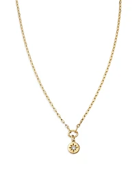 Moon & Meadow 14K Yellow Gold Lab Grown Diamond Star Necklace, 0.05 tcw