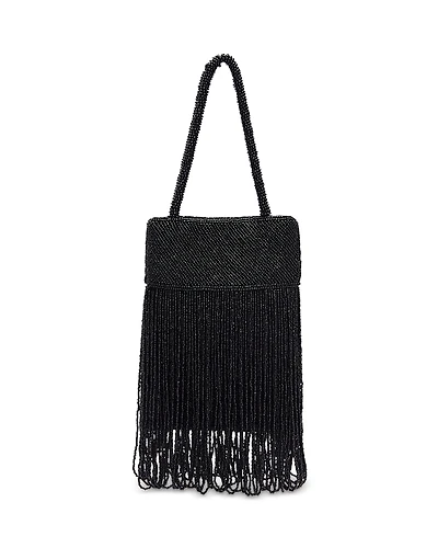 Reformation Valentina Mini Beaded Satin Shoulder Bag