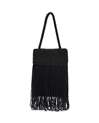 Reformation Valentina Mini Beaded Satin Shoulder Bag