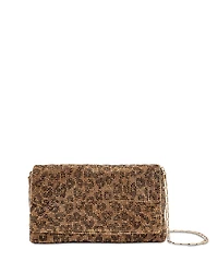 Reiss Soho Animal Print Chainmail Shoulder Bag