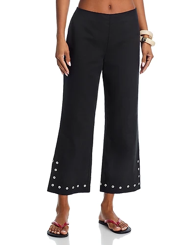 Staud Piha Button Trim Pants