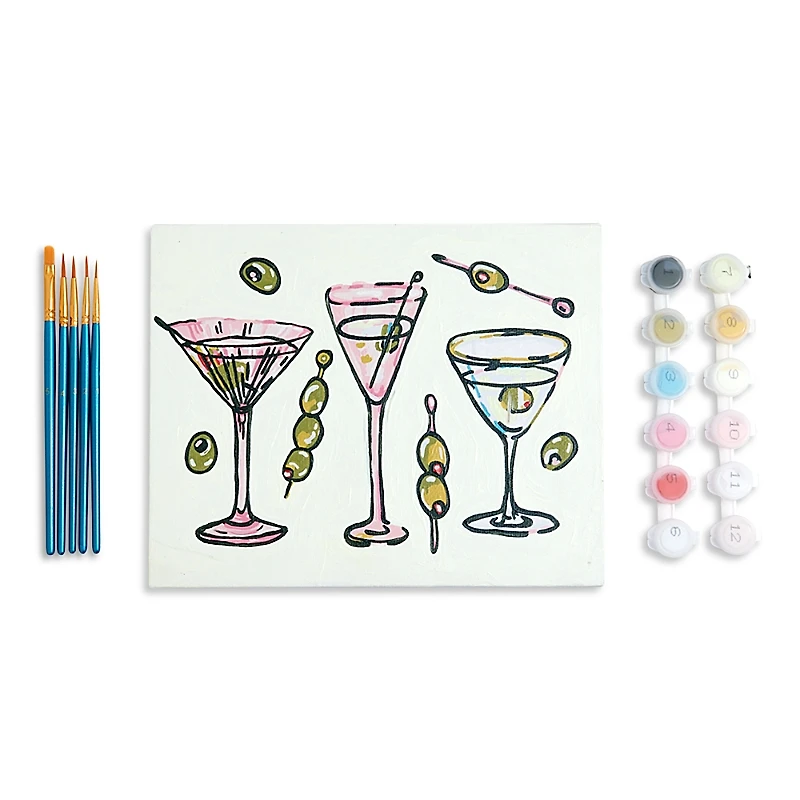 Paint Anywhere Pink Martini Acrylic Painting Set