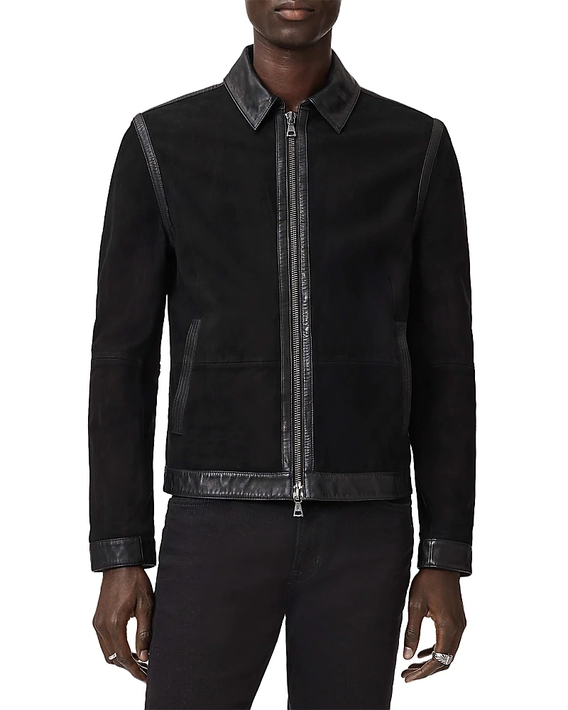 John Varvatos Jaxon Waxed Suede Jacket