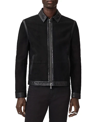 John Varvatos Jaxon Waxed Suede Jacket