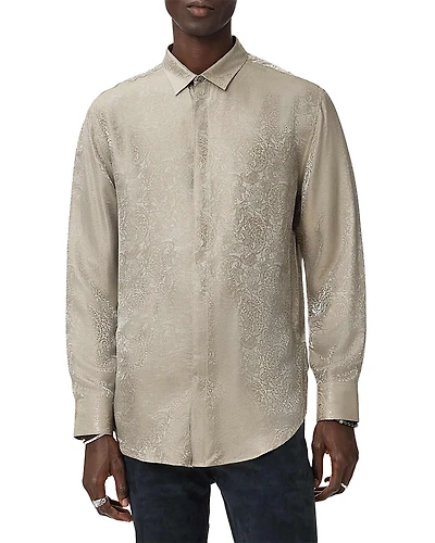 John Varvatos Vito Printed Long Sleeve Button Front Shirt