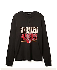 Junk Food Clothing Unisex Nfl San Francisco 49ers Long Sleeve Henley