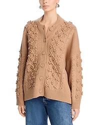 Essentiel Antwerp Cable Knit Cardigan with Rhinestone Embellishments