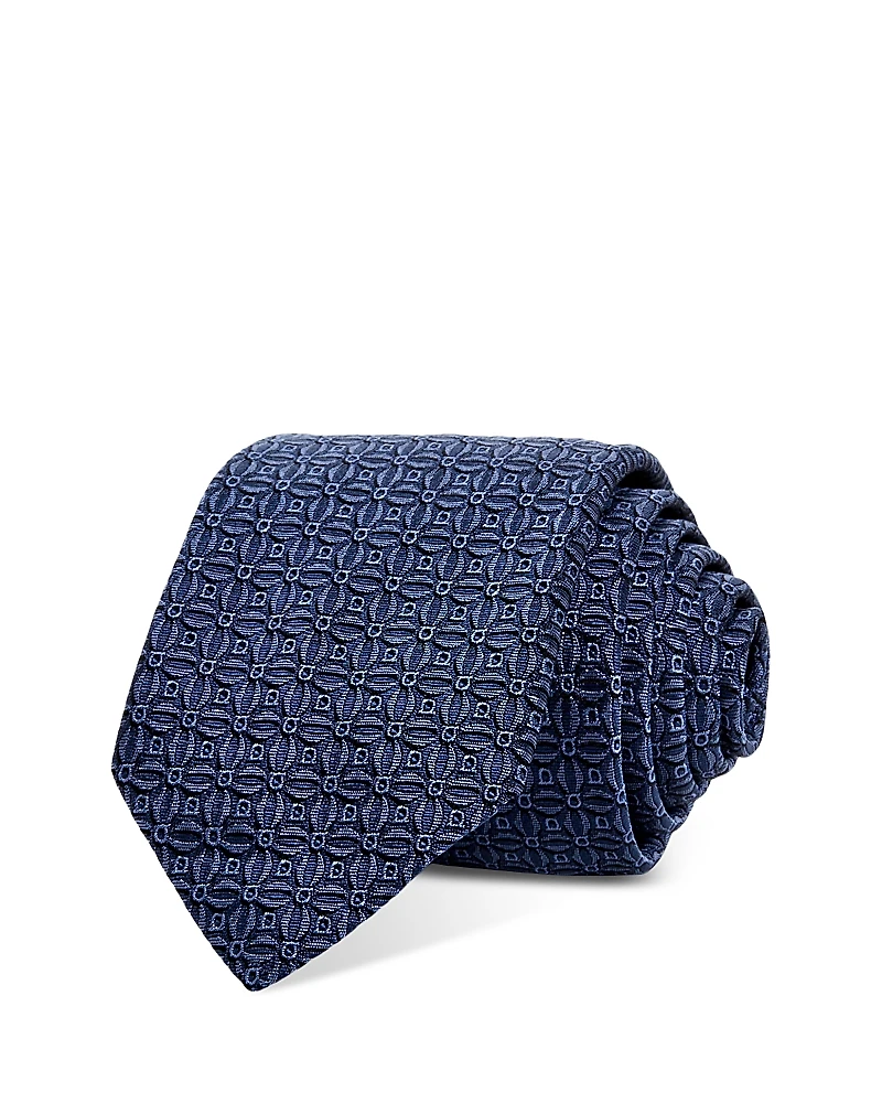 Ferragamo Silk Skinny Geometric Tie
