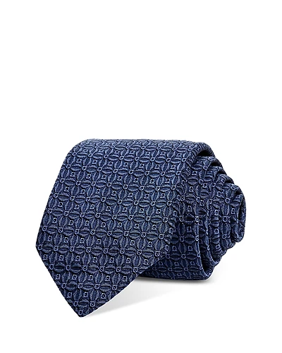 Ferragamo Silk Skinny Geometric Tie