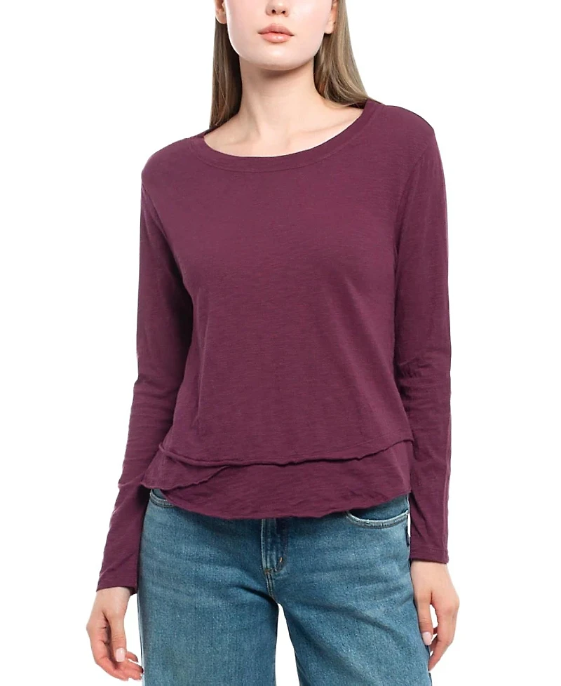 Wilt Clothing Long Sleeve Mock Layer Tee