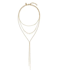 Ramy Brook Bar Jewelry Dangling Bar Carrie Layered Lariat Necklace, 16