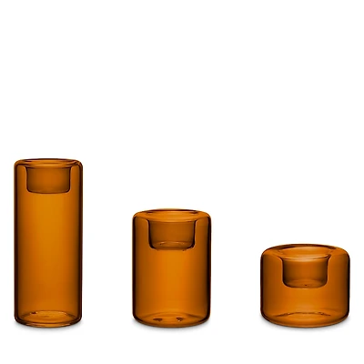Kosta Boda Amber Happy Votive Holders
