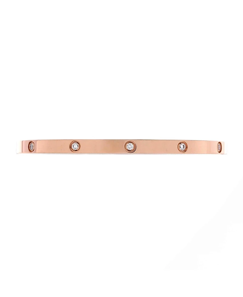 Pre-Owned Cartier Love Diamond Bracelet 18K Rose Gold with Diamonds