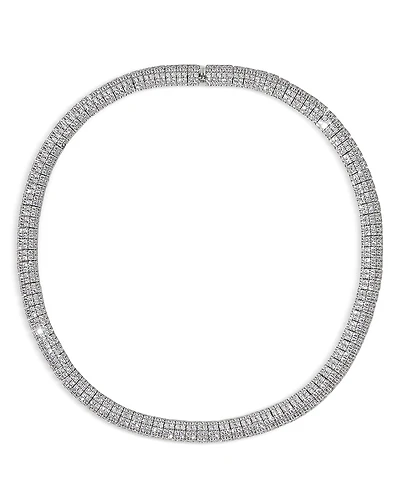 Nadri Crushed Pave Dome Collar Necklace, 16